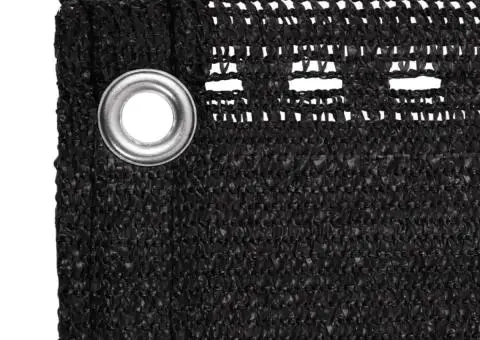 Paravan de balcon, negru, 120x500 cm, HDPE - 3/5