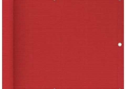 Paravan de balcon, roșu, 75x300 cm, HDPE - 1/5