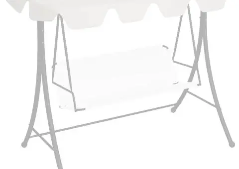 Copertină de rezervă leagăn grădină, alb, 150/130x105/70 cm - 1/5