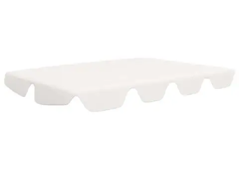 Copertină de rezervă leagăn grădină, alb, 150/130x105/70 cm - 2/5