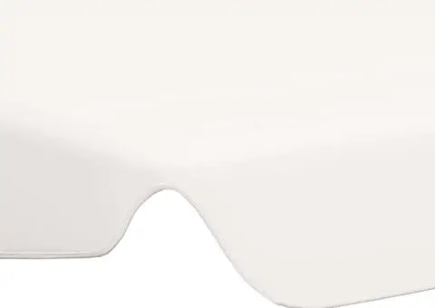 Copertină de rezervă leagăn grădină, alb, 150/130x105/70 cm - 5/5