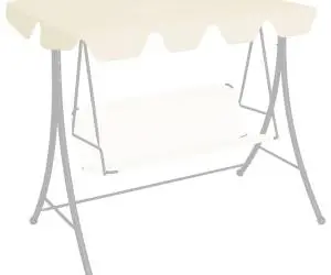 vidaXL Copertină de rezervă leagăn grădină, crem, 150/130x105/70 cm
