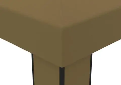 Pavilion cu acoperiș dublu, gri taupe, 3 x 6 m, 180 g/m² - 4/5