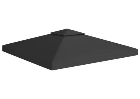 Acoperiș de pavilion, 2 niveluri, negru, 3x3 m, 310 g/m² - 1/5