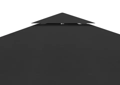 Acoperiș de pavilion, 2 niveluri, negru, 3x3 m, 310 g/m² - 4/5