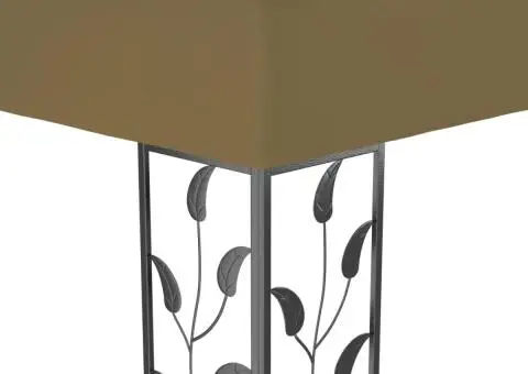 Pavilion cu acoperiș dublu, gri taupe, 3 x 4 m, 180 g/m² - 5/5