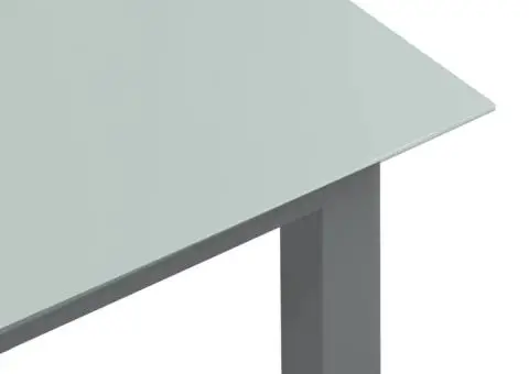 Masă de grădină, gri deschis, 150x90x74 cm, aluminiu și sticlă - 4/5