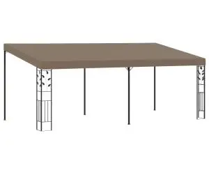 vidaXL Pavilion montat de perete, gri taupe, 6 x 3 x 2,5 m