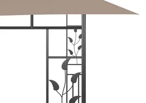 Pavilion cu plasă anti-țânțari, gri taupe, 4x3x2,73 m, 180 g/m² - 5/5