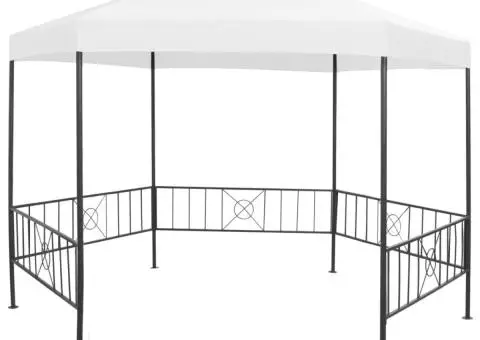 Pavilion de grădină, alb, 323 x 275 x 265 cm, 180 g/m² - 1/5