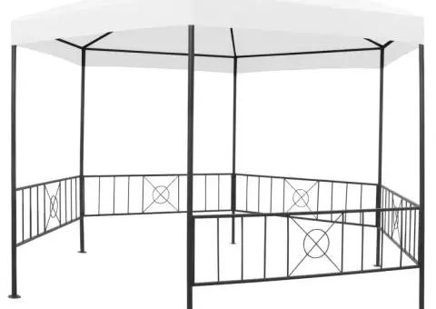 Pavilion de grădină, alb, 323 x 275 x 265 cm, 180 g/m² - 2/5