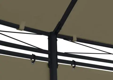 Pavilion cu perdele, gri taupe, 520x349x255 cm, 180 g/m² - 5/5