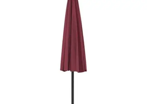 Umbrelă de balcon, tijă aluminiu bordo 300x155x223cm semirotund - 5/5