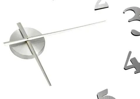 Ceas de perete 3D, argintiu, 100 cm, XXL, design modern - 4/5