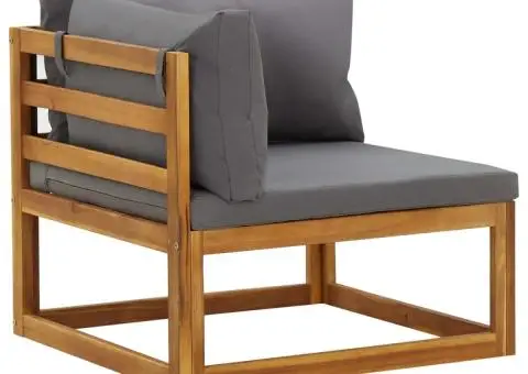 Canapele de colț modulare cu perne, 2 buc., gri închis - 2/5