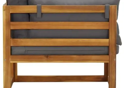 Canapele de colț modulare cu perne, 2 buc., gri închis - 4/5