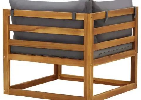 Canapele de colț modulare cu perne, 2 buc., gri închis - 5/5