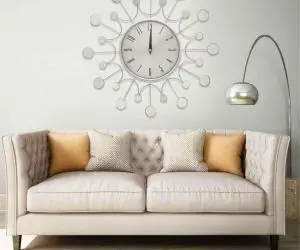vidaXL Ceas de perete, argintiu, 40 cm, metal