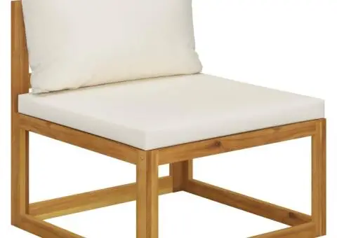 Set canapea de grădină cu perne, 2 piese, lemn masiv de acacia - 2/5