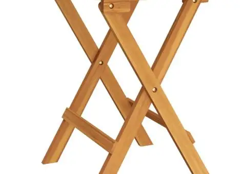 Masă de bistro, Ø46x47 cm, lemn masiv de acacia - 2/5