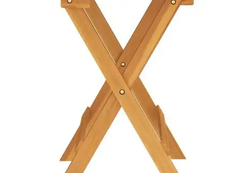 Masă de bistro, Ø46x47 cm, lemn masiv de acacia - 4/5