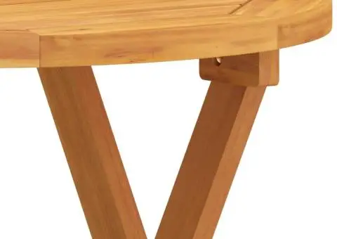 Masă de bistro, Ø46x47 cm, lemn masiv de acacia - 5/5