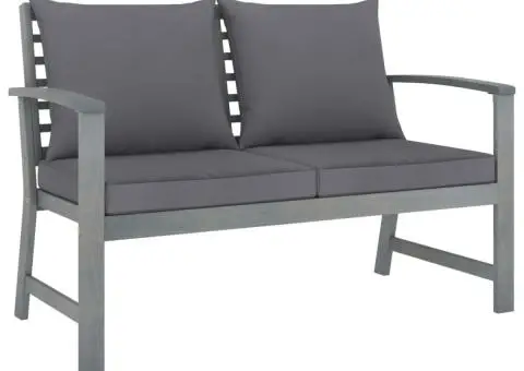 Set mobilier de grădină cu perne, 4 piese, lemn masiv de acacia - 3/5