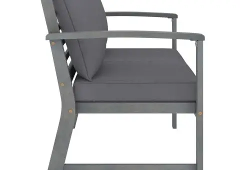 Set mobilier de grădină cu perne, 4 piese, lemn masiv de acacia - 5/5