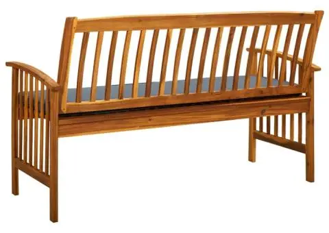 Bancă de grădină cu pernă, 147 cm, lemn masiv de acacia - 5/5