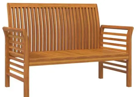 Set mobilier grădină cu perne gri închis, 2 piese, lemn masiv - 5/5