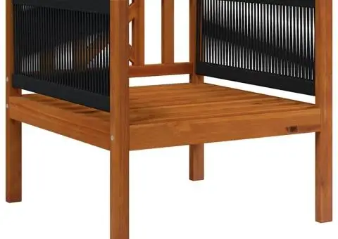 Scaun de grădină cu pernă, lemn masiv de acacia - 4/5