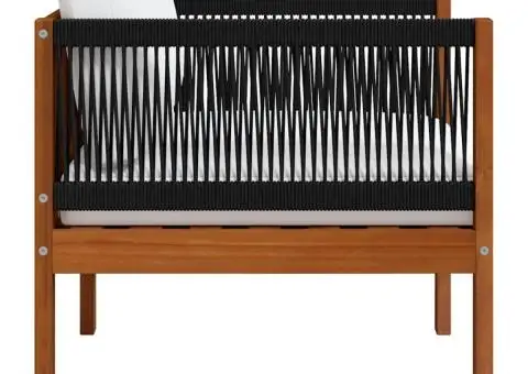 Scaun de grădină cu pernă, lemn masiv de acacia - 5/5