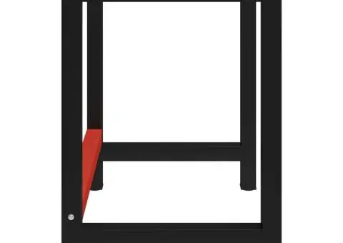 Cadru metalic banc de lucru, 80x57x79 cm, negru și roșu - 3/5