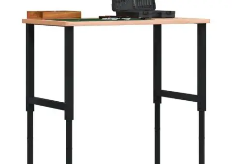 Cadre banc lucru reglabile 2 buc. negru 55x(69-95,5) cm metal - 1/5