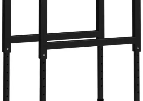 Cadre banc lucru reglabile 2 buc. negru 85x(69-95,5) cm, metal - 1/5