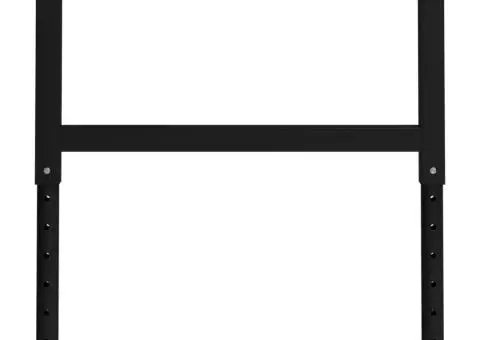 Cadre banc lucru reglabile 2 buc. negru 85x(69-95,5) cm, metal - 3/5