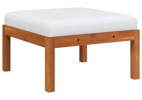 Taburet de grădină cu pernă, lemn masiv de acacia - 2/5