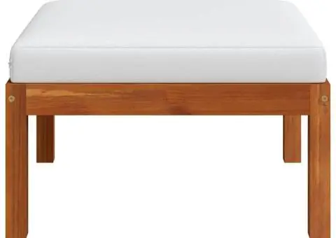 Taburet de grădină cu pernă, lemn masiv de acacia - 5/5