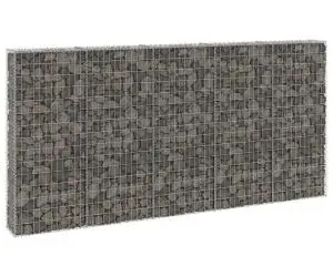 vidaXL Perete gabion cu capace, 300 x 30 x 150 cm, oțel galvanizat