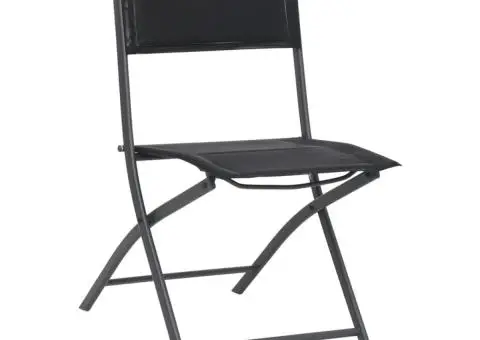 Scaune pliante de exterior, 4 buc., oțel și textilenă - 2/5