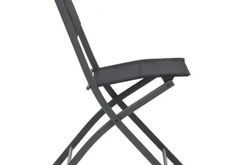 Scaune pliante de exterior, 4 buc., oțel și textilenă - 4/5