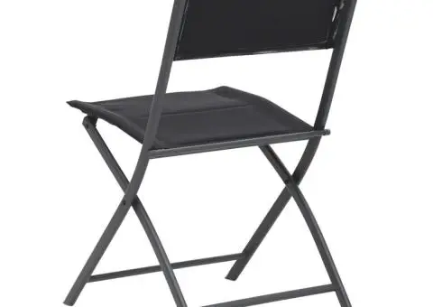 Scaune pliante de exterior, 4 buc., oțel și textilenă - 5/5