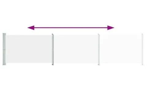 Copertină laterală retractabilă de terasă, crem, 140 x 600 cm - 4/5