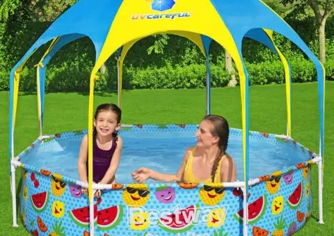 Bestway Piscină supraterană copii Steel Pro, protecție UV, 244x51 cm - 1/5
