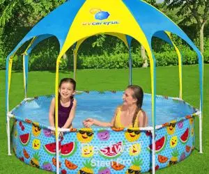Bestway Piscină supraterană copii Steel Pro, protecție UV, 244x51 cm