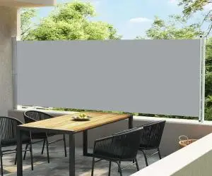 vidaXL Copertină laterală retractabilă de terasă, gri, 600 x 160 cm