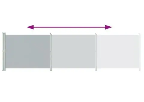 Copertină laterală retractabilă de terasă, gri, 600 x 160 cm - 4/5