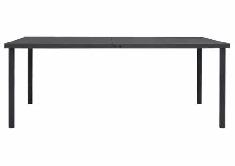 Masă de exterior, antracit, 190x90x74 cm, oțel - 2/5