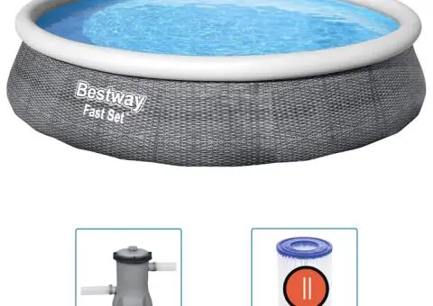 Bestway Set piscină gonflabilă Fast Set, cu pompă, 396 x 84 cm - 2/2