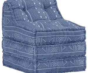 vidaXL Fotoliu puf modular, indigo, material textil
